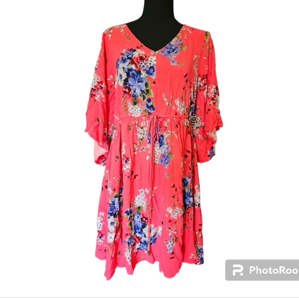 Torrid Bell Sleeve Cinched Drawstring Waist w/ Chris Cross Back -Size 3 - 22/24